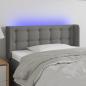 Preview: ARDEBO.de - LED Kopfteil Dunkelgrau 93x16x78/88 cm Stoff