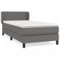 Preview: Boxspringbett mit Matratze Grau 90x200 cm Kunstleder