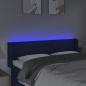 Preview: LED Kopfteil Blau 147x16x78/88 cm Stoff