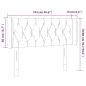 Preview: LED Kopfteil Hellgrau 103x16x78/88 cm Stoff