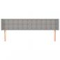 Preview: Kopfteil mit Ohren Hellgrau 203x16x78/88 cm Stoff
