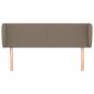 Preview: Kopfteil mit Ohren Taupe 147x23x78/88 cm Stoff