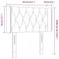 Preview: Kopfteil mit Ohren Hellgrau 83x16x78/88 cm Stoff