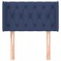 Preview: Kopfteil mit Ohren Blau 83x16x78/88 cm Stoff