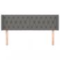 Preview: Kopfteil mit Ohren Dunkelgrau 147x16x78/88 cm Stoff