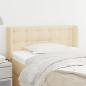 Preview: ARDEBO.de - Kopfteil mit Ohren Creme 83x16x78/88 cm Stoff