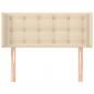 Preview: Kopfteil mit Ohren Creme 83x16x78/88 cm Stoff