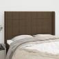 Preview: ARDEBO.de - Kopfteil mit Ohren Dunkelbraun 147x16x118/128 cm Stoff