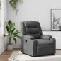 Preview: ARDEBO.de - Relaxsessel Grau Kunstleder