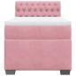 Preview: Boxspringbett mit Matratze Rosa 90x200 cm Samt