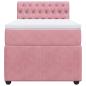 Preview: Boxspringbett mit Matratze Rosa 90x190 cm Samt