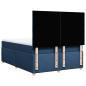 Preview: Boxspringbett mit Matratze Blau 140x200 cm Stoff