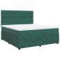 Preview: Boxspringbett mit Matratze Dunkelgrün 180x200 cm Samt