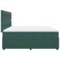 Preview: Boxspringbett mit Matratze Dunkelgrün 180x200 cm Samt