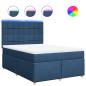 Preview: Boxspringbett mit Matratze Blau 140x200 cm Stoff