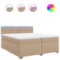 Preview: Boxspringbett Matratze Cappuccino-Braun 200x200cm Kunstleder