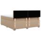 Preview: Boxspringbett Matratze Cappuccino-Braun 200x200cm Kunstleder