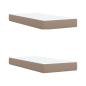 Preview: Boxspringbett Matratze Cappuccino-Braun 200x200cm Kunstleder