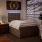 Preview: Boxspringbett Matratze Cappuccino-Braun 120x190 cm Kunstleder