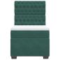 Preview: Boxspringbett mit Matratze Dunkelgrün 90x200 cm Samt