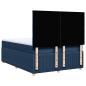 Preview: Boxspringbett mit Matratze Blau 140x200 cm Stoff