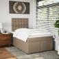 Preview: Boxspringbett Matratze Cappuccino-Braun 120x200cm Kunstleder