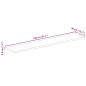 Preview: Tischplatte 140x40x3,8 cm Rechteckig Raues Massivholz Mango