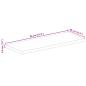 Preview: ARDEBO.de - Tischplatte 80x40x3,8 cm Rechteckig Raues Massivholz Mango