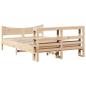 Preview: Massivholzbett mit Kopfteil 120x200 cm Kiefer