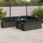 Preview: ARDEBO.de - 11-tlg. Garten-Sofagarnitur mit Kissen Schwarz Poly Rattan