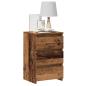 Preview: ARDEBO.de - Nachttisch Altholz-Optik 40x35x62,5 cm Holzwerkstoff