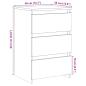 Preview: Nachttisch Altholz-Optik 40x35x62,5 cm Holzwerkstoff