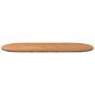 Preview: Tischplatte Hellbraun 280x120x4 cm Massivholz Eiche Oval
