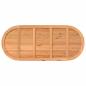 Preview: Tischplatte Hellbraun 280x120x4 cm Massivholz Eiche Oval