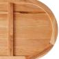Preview: Tischplatte Hellbraun 280x120x4 cm Massivholz Eiche Oval