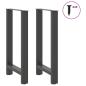Preview: Couchtischbeine Anthrazit 2 Stk. 40x(90-91) cm Stahl