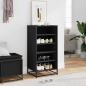 Preview: Schuhregal Schwarz 48x38x97,5 cm Holzwerkstoff