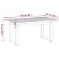 Preview: Esstisch NOAIN U-Form-Beine 160x90x75 cm Massivholz Kiefer