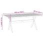 Preview: Esstisch NOAIN X-Form-Beine 180x90x75 cm Massivholz Kiefer