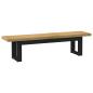 Preview: Esszimmerbank NOAIN U-Form-Beine 180x40x45 cm Massivholz Kiefer