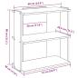 Preview: Bücherregal 3 Böden Artisan-Eiche 60x30x80 cm Holzwerkstoff