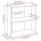 Preview: Bücherregal 3 Böden Sonoma-Eiche 60x30x80 cm Holzwerkstoff
