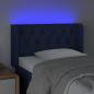 Preview: LED Kopfteil Blau 83x16x78/88 cm Stoff