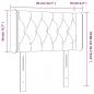 Preview: LED Kopfteil Blau 83x16x78/88 cm Stoff