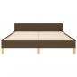 Preview: Bettgestell ohne Matratze Dunkelbraun 140x200 cm Stoff