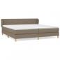 Preview: Boxspringbett mit Matratze Taupe 200x200 cm Stoff