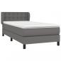 Preview: Boxspringbett mit Matratze Grau 90x190 cm Kunstleder