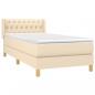 Preview: Boxspringbett mit Matratze Creme 100x200 cm Stoff