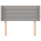 Preview: Kopfteil mit Ohren Hellgrau 103x16x78/88 cm Stoff