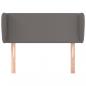 Preview: Kopfteil mit Ohren Grau 103x23x78/88 cm Kunstleder